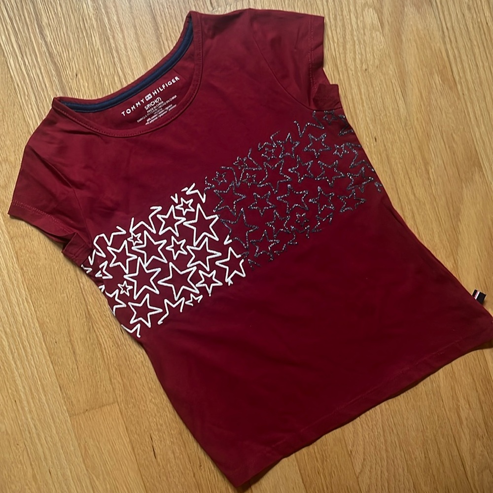 Tommy Hilfiger girls shirt with stars size small